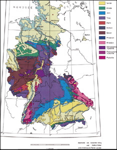 Map of German geology, student work