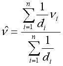 Inverse Distanz-Gewichtung                                 (IDW) – Grundformel