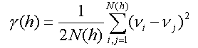 Formula for semivariance