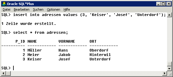 Example of a Text-base User Interface