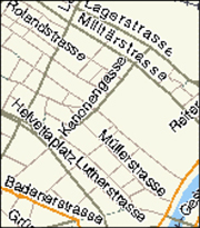  Excerpt from MapQuest’s web map of Zurich         without antialiasing