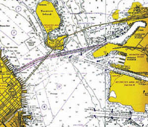  Nautic chart: From San Francisco to Oakland, 1992.