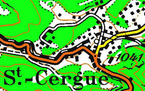 Extrait de la carte nationale au 1:25'000 (source Office fédéral de topographie)