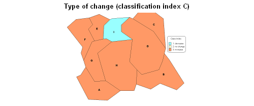 Mapping of property change indices for the number of inhabitant (quantitative)