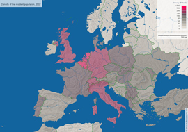 Choroplethic map according variant 1