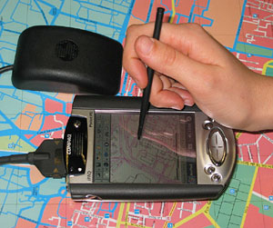 Mobile mapping for navigation support (GPS receiver included)